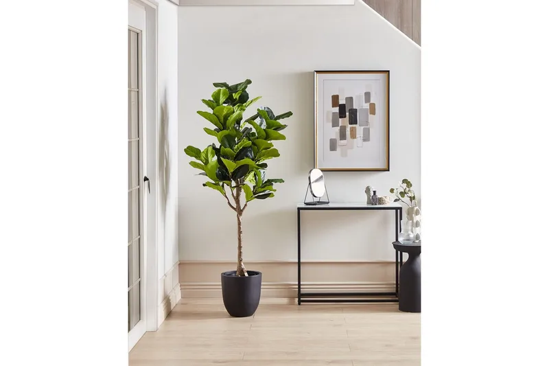 Konstgjord växt Beliani Fig Tree Green||Black - Puutarhakalusteet - Parveke - Parvekeviljely - Parvekekukat