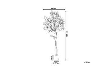 Konstgjord växt Beliani Lemon Tree 66x66x156 cm Green||Black - Puutarhakalusteet - Parveke - Parvekeviljely - Parvekekukat