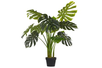 Konstgjord växt Beliani Monstera Plant 12x12x113 cm Green||Black - Puutarhakalusteet - Parveke - Parvekeviljely - Parvekekukat