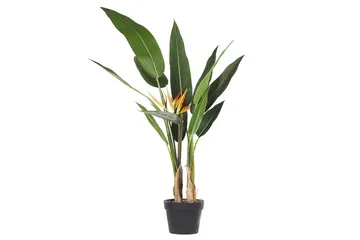 Konstgjord växt Beliani Strelitzia Tree Green||Black||Orange - Puutarhakalusteet - Parveke - Parvekeviljely - Parvekekukat