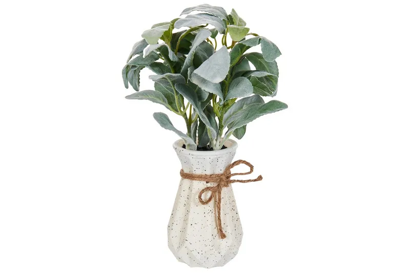 Konstgjord växt Beliani Peperomia Argyreia Green||Black - Puutarhakalusteet - Parveke - Parvekeviljely - Parvekekukat