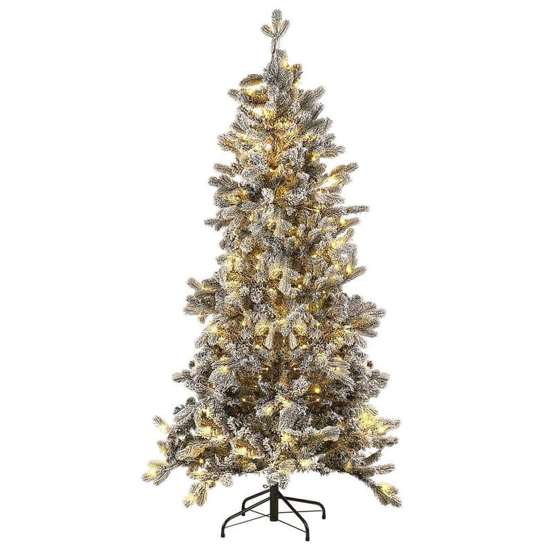 Tatlow Lumisen Muovikuusi 180 cm Valaistuksella, Vihreä/Valkoinen