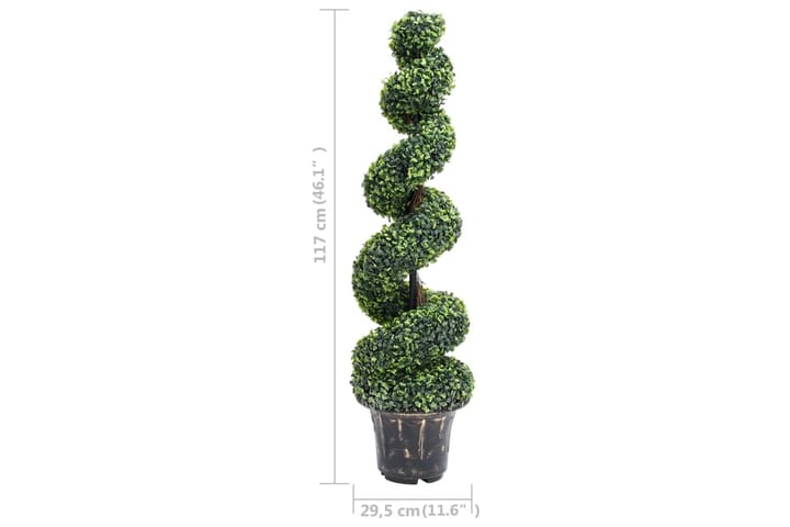 Tekokasvi puksipuuspiraali ruukulla vihreä 117 cm - Vihreä - Parvekekukat - Tekokasvit