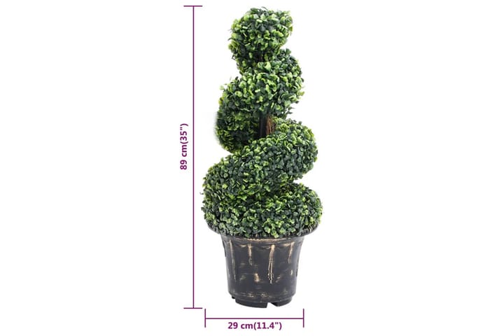 Tekokasvi puksipuuspiraali ruukulla vihreä 89 cm - Vihreä - Parvekekukat - Tekokasvit