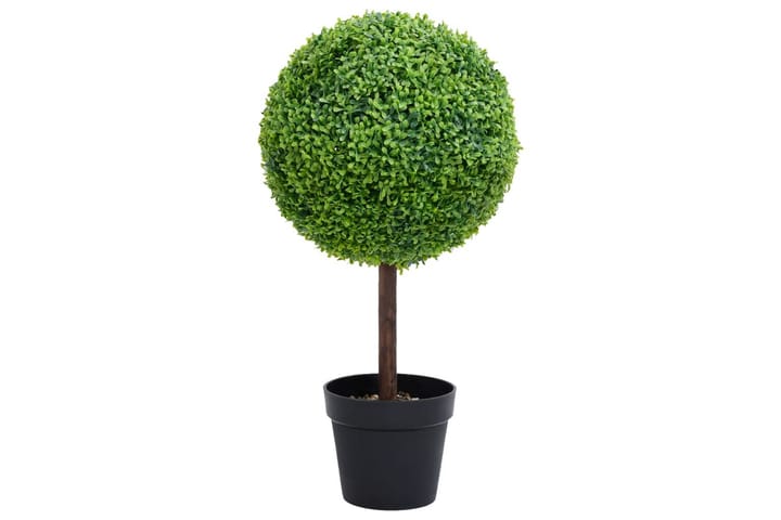 Tekokasvi puksipuu ruukulla pallonmuotoinen vihreä 50 cm - Vihreä - Parvekekukat - Tekokasvit