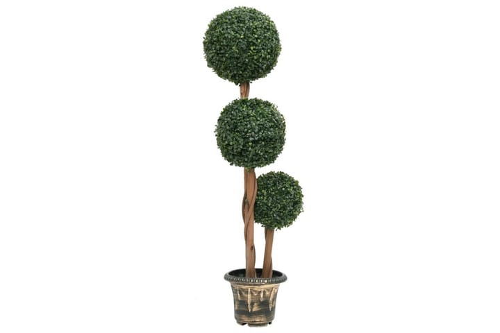 Tekokasvi puksipuu ruukulla pallonmuotoinen vihreä 119 cm - Vihreä - Parvekekukat - Tekokasvit