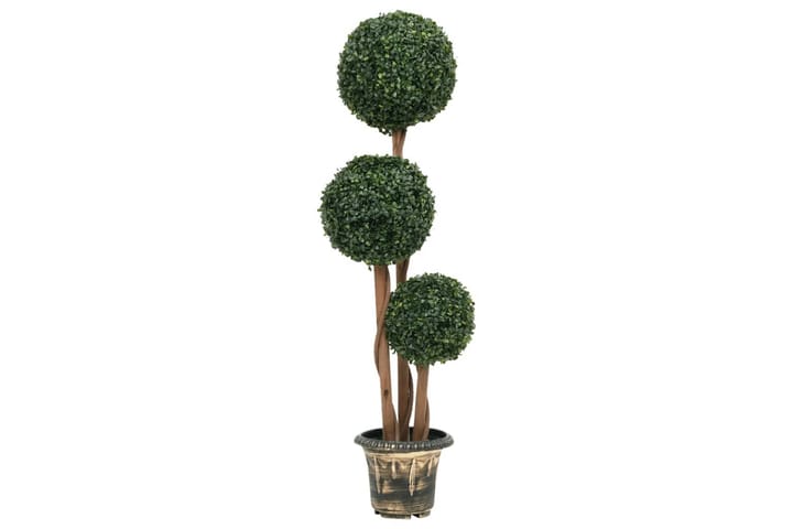 Tekokasvi puksipuu ruukulla pallonmuotoinen vihreä 119 cm - Vihreä - Parvekekukat - Tekokasvit