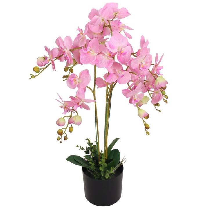 Tekokukka ruukulla orkidea 75 cm vaaleanpunainen - Monivärinen - Parvekekukat - Tekokasvit