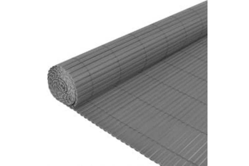 Kaksipuolinen puutarha-aita 110x400 cm harmaa - Puutarhakalusteet - Parveke - Turvallisuus & parvekkeen tuulisuoja - Parvekesuoja
