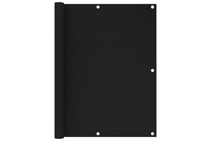 Parvekkeen näkösuoja 120x500 cm HDPE - Musta - Puutarhakalusteet - Parveke - Turvallisuus & parvekkeen tuulisuoja - Parvekesuoja