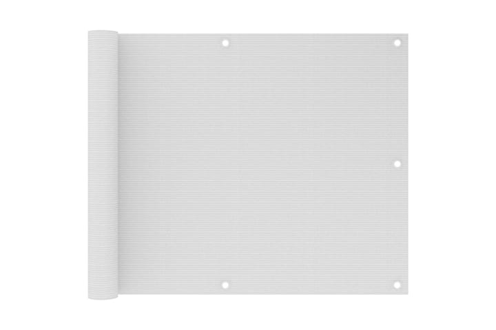 Parvekkeen Näkösuoja 75x500 cm HDPE - Valkoinen - Parvekesuoja