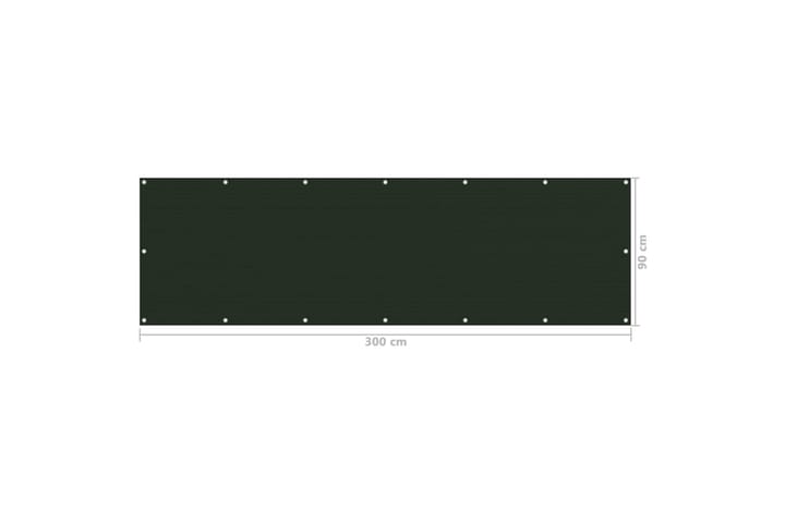 Parvekkeen näkösuoja 90x300 cm HDPE - Vihreä - Parvekesuoja