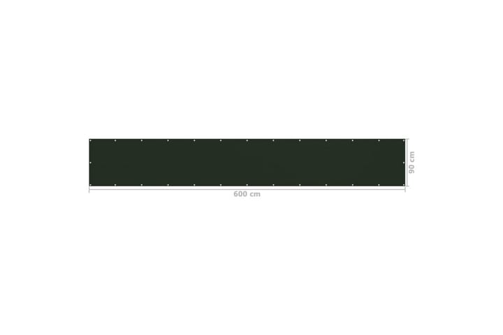 Parvekkeen näkösuoja 90x600 cm HDPE - Vihreä - Parvekesuoja