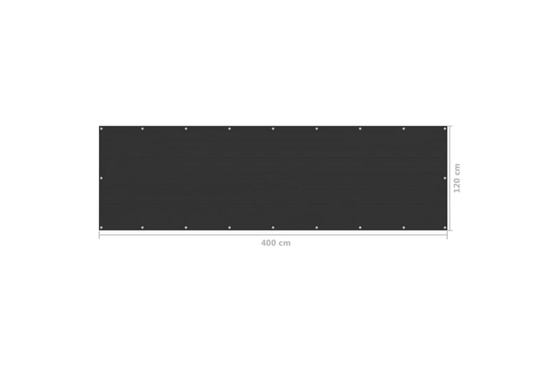 Parvekkeen suoja antrasiitti 120x400 cm HDPE - Puutarhakalusteet - Parveke - Turvallisuus & parvekkeen tuulisuoja - Parvekesuoja