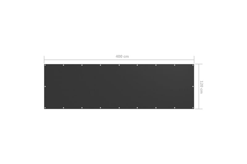 Parvekkeen suoja antrasiitti 120x400 cm Oxford kangas - Antrasiitti - Puutarhakalusteet - Parveke - Turvallisuus & parvekkeen tuulisuoja - Parvekesuoja