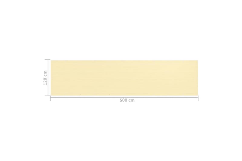 Parvekkeen suoja beige 120x500 cm HDPE - Parvekesuoja