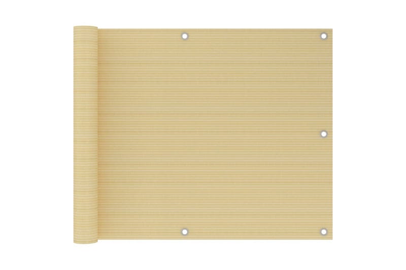 Parvekkeen suoja beige 75x500 cm HDPE - Beige - Parvekesuoja