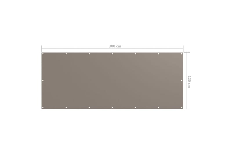Parvekkeen suoja harmaanruskea 120x300 cm Oxford kangas - Taupe - Puutarhakalusteet - Parveke - Turvallisuus & parvekkeen tuulisuoja - Parvekesuoja