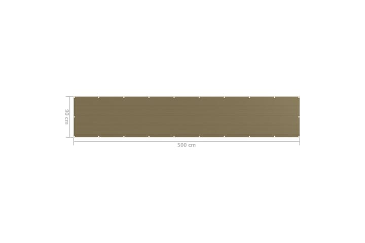 Parvekkeen suoja harmaanruskea 90x500 cm HDPE - Taupe - Parvekesuoja