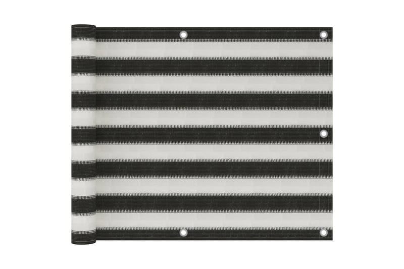 Parvekkeen suoja HDPE 75x300 cm antrasiitti ja valkoinen - Antrasiitti - Puutarhakalusteet - Parveke - Turvallisuus & parvekkeen tuulisuoja - Parvekesuoja