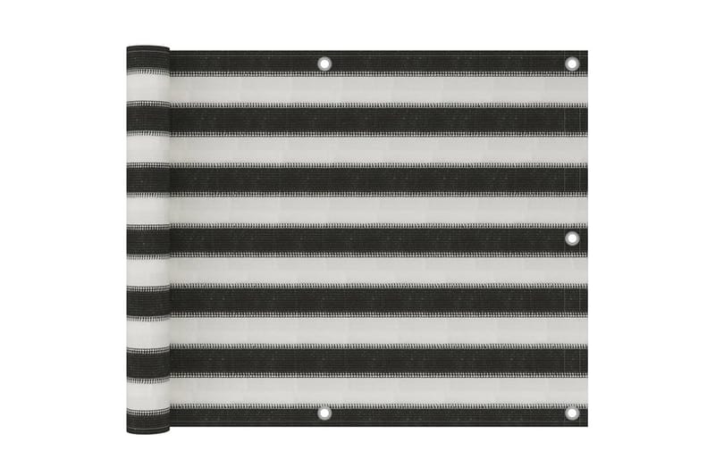 Parvekkeen suoja HDPE 75x500 cm antrasiitti ja valkoinen - Antrasiitti - Puutarhakalusteet - Parveke - Turvallisuus & parvekkeen tuulisuoja - Parvekesuoja