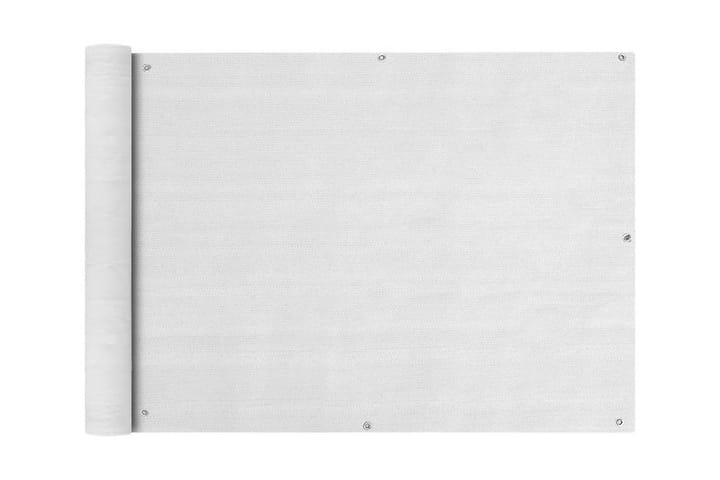 Parvekkeen Suoja HDPE 75x600 cm Valkoinen - Valkoinen - Parvekesuoja