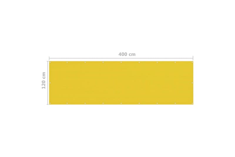 Parvekkeen suoja keltainen 120x400 cm HDPE - Keltainen - Puutarhakalusteet - Parveke - Turvallisuus & parvekkeen tuulisuoja - Parvekesuoja