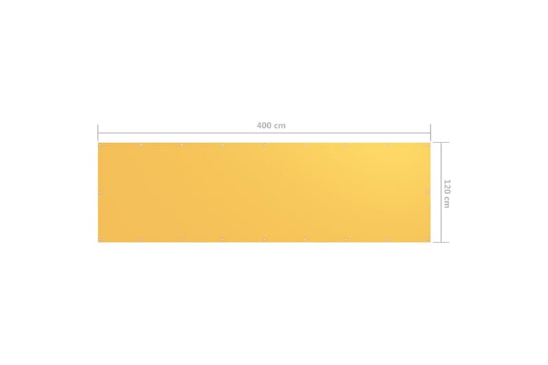 Parvekkeen suoja keltainen 120x400 cm Oxford kangas - Keltainen - Puutarhakalusteet - Parveke - Turvallisuus & parvekkeen tuulisuoja - Parvekesuoja