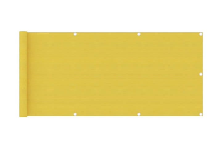 Parvekkeen suoja keltainen 75x300 cm HDPE - Keltainen - Parvekesuoja
