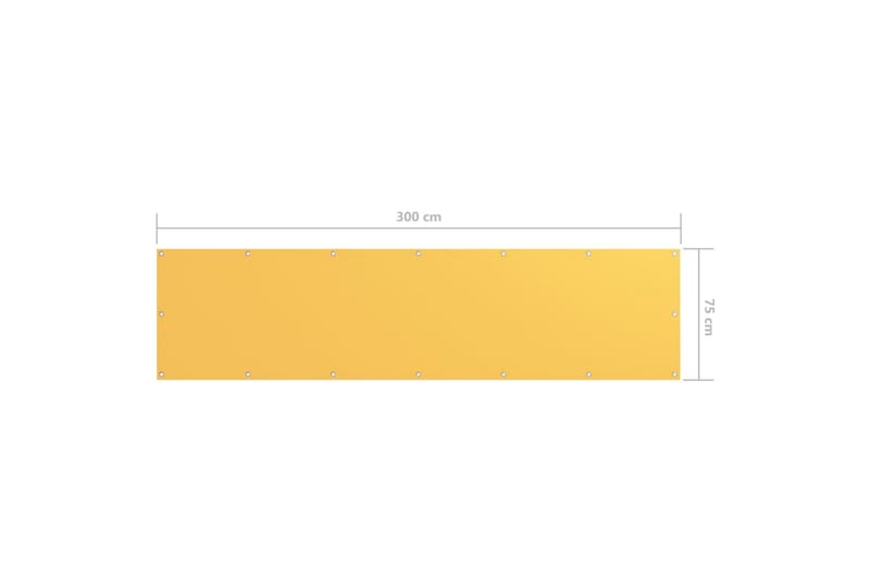 Parvekkeen suoja keltainen 75x300 cm Oxford kangas - Keltainen - Puutarhakalusteet - Parveke - Turvallisuus & parvekkeen tuulisuoja - Parvekesuoja