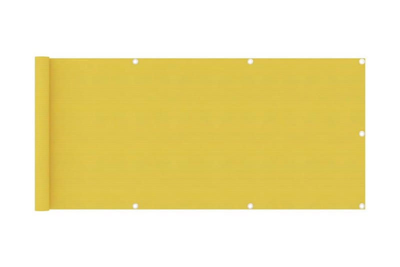 Parvekkeen suoja keltainen 75x400 cm HDPE - Keltainen - Puutarhakalusteet - Parveke - Turvallisuus & parvekkeen tuulisuoja - Parvekesuoja