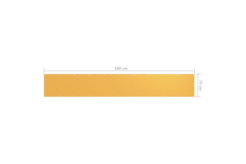 Parvekkeen suoja keltainen 75x500 cm Oxford-kangas - Keltainen - Puutarhakalusteet - Parveke - Turvallisuus & parvekkeen tuulisuoja - Parvekesuoja