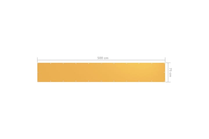 Parvekkeen suoja keltainen 75x500 cm Oxford-kangas - Keltainen - Parvekesuoja
