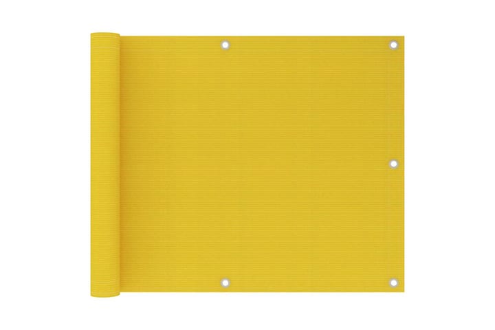 Parvekkeen suoja keltainen 75x600 cm HDPE - Keltainen - Parvekesuoja