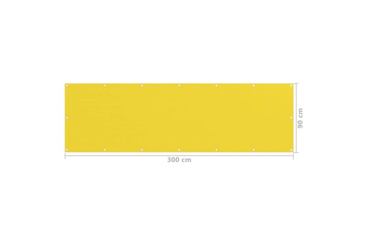 Parvekkeen suoja keltainen 90x300 cm HDPE - Parvekesuoja