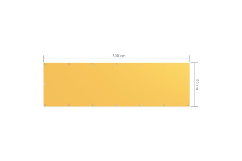 Parvekkeen suoja keltainen 90x300 cm Oxford kangas - Keltainen - Puutarhakalusteet - Parveke - Turvallisuus & parvekkeen tuulisuoja - Parvekesuoja