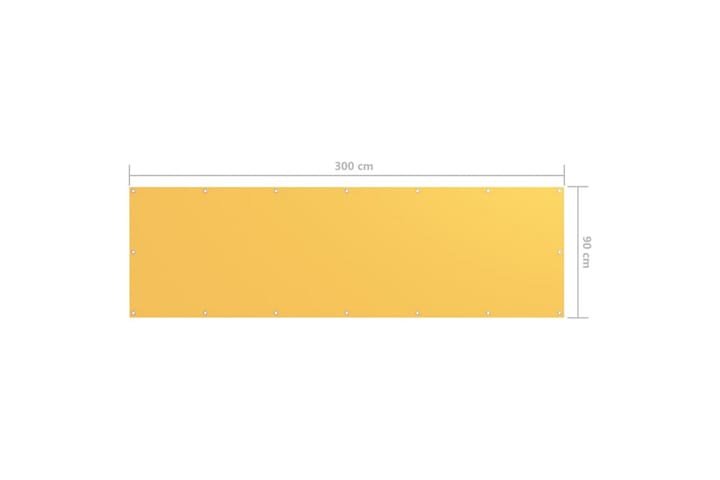 Parvekkeen suoja keltainen 90x300 cm Oxford kangas - Keltainen - Parvekesuoja