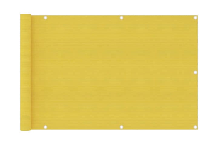 Parvekkeen suoja keltainen 90x400 cm HDPE - Keltainen - Parvekesuoja