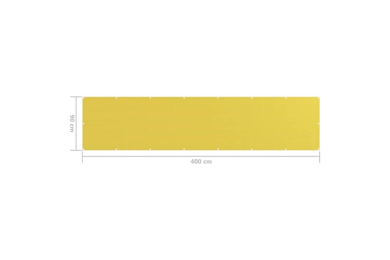 Parvekkeen suoja keltainen 90x400 cm HDPE - Keltainen - Puutarhakalusteet - Parveke - Turvallisuus & parvekkeen tuulisuoja - Parvekesuoja