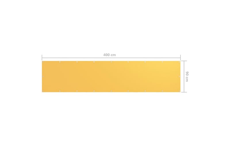 Parvekkeen suoja keltainen 90x400 cm Oxford kangas - Keltainen - Puutarhakalusteet - Parveke - Turvallisuus & parvekkeen tuulisuoja - Parvekesuoja