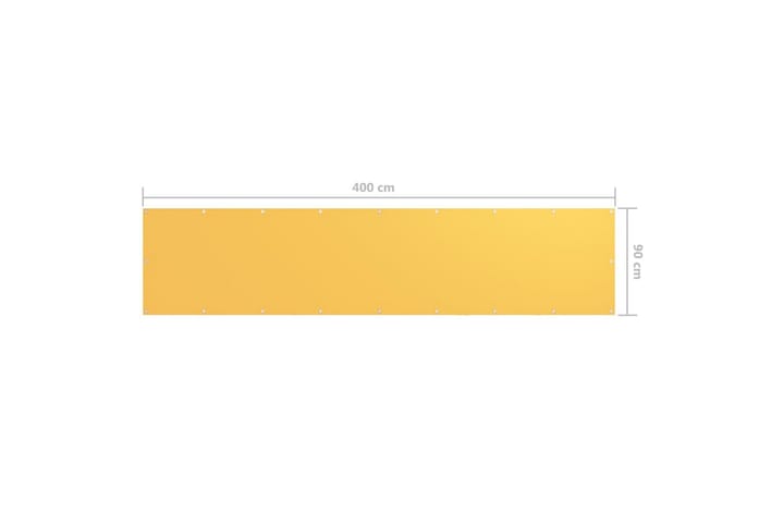 Parvekkeen suoja keltainen 90x400 cm Oxford kangas - Keltainen - Parvekesuoja