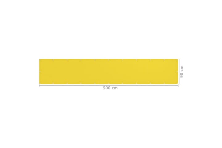 Parvekkeen suoja keltainen 90x500 cm HDPE - Parvekesuoja