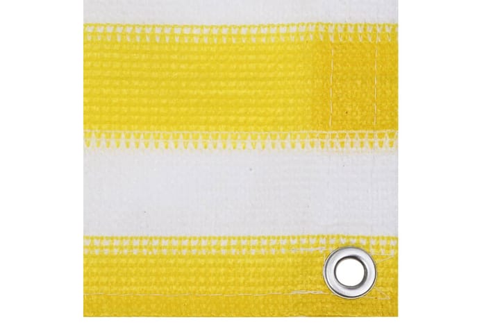 Parvekkeen suoja keltainen ja valkoinen 75x300 cm HDPE - Monivärinen - Parvekesuoja