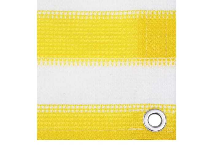 Parvekkeen suoja keltainen ja valkoinen 90x300 cm HDPE - Parvekesuoja