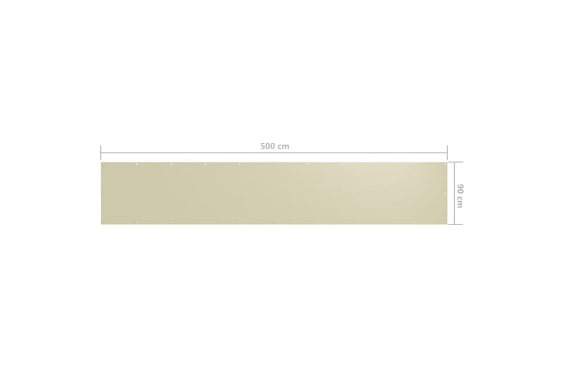 Parvekkeen suoja kerma 90x500 cm Oxford kangas - Kerma - Puutarhakalusteet - Parveke - Turvallisuus & parvekkeen tuulisuoja - Parvekesuoja
