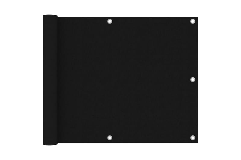 Parvekkeen suoja musta 75x500 cm Oxford-kangas - Musta - Puutarhakalusteet - Parveke - Turvallisuus & parvekkeen tuulisuoja - Parvekesuoja