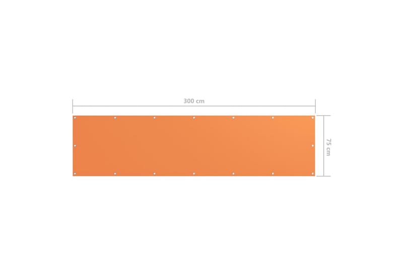 Parvekkeen suoja oranssi 75x300 cm Oxford kangas - Oranssi - Puutarhakalusteet - Parveke - Turvallisuus & parvekkeen tuulisuoja - Parvekesuoja