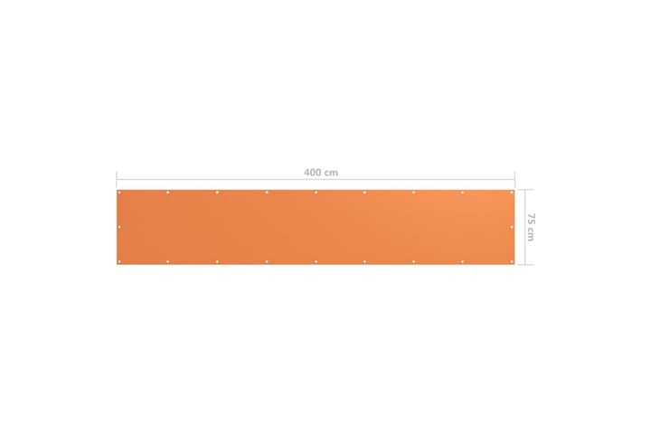 Parvekkeen suoja oranssi 75x400 cm Oxford kangas - Oranssi - Parvekesuoja