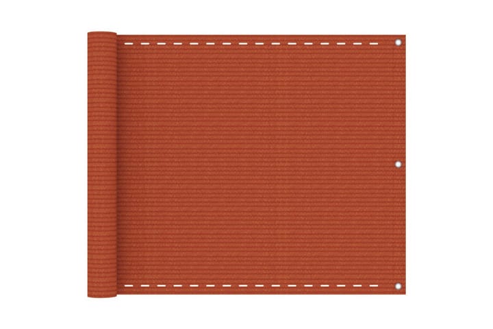 Parvekkeen suoja oranssi 75x600 cm HDPE - Oranssi - Parvekesuoja