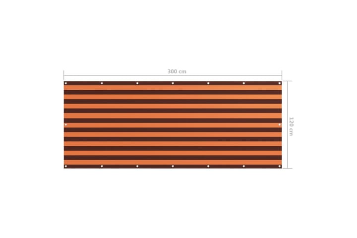 Parvekkeen suoja oranssi ja ruskea 120x300 cm Oxford kangas - Monivärinen - Parvekesuoja